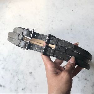 Kenneth Cole Triple Panel Leather Belt